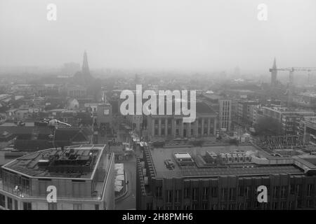 Groningen Skyline depuis le Forum Building.Groningen, pays-Bas. Banque D'Images