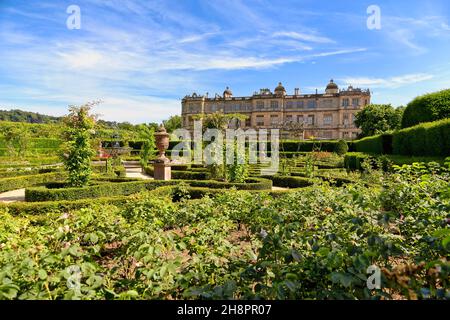 Longleat, Wiltshire, Royaume-Uni - juillet 17 2014 : The Love Labyrinth Rose Garden at Longleat House à Wiltshire, Angleterre, Royaume-Uni Banque D'Images