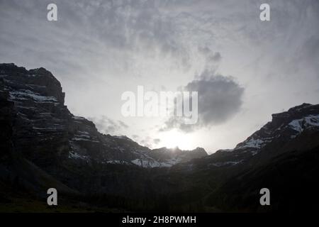 Spätherbst im Val de Nant, einem spektakulären Naturschutzgebiet von Pro Natura Banque D'Images