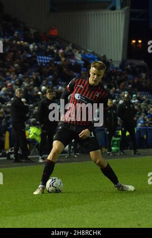 SHEFFIELD, GBR.DÉC 1ER Hartlepool United's will Goodwin lors du match du Trophée Papa John's entre Sheffield mercredi et Hartlepool United à Hillsborough, Sheffield, le mercredi 1er décembre 2021.(Crédit : Scott Llewellyn | MI News) crédit : MI News & Sport /Alay Live News Banque D'Images
