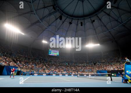 SYDNEY, AUSTRALIE - JANVIER 04 : Borna Coric de Croatie joue un rôle de premier main pendant le deuxième jour du match des célibataires du groupe lors de la coupe ATP tennis 2020 à l'arène Ken Rosewall le 04 janvier 2020 à Sydney, en Australie.Crédit : Speed Media/Alamy Live News Banque D'Images