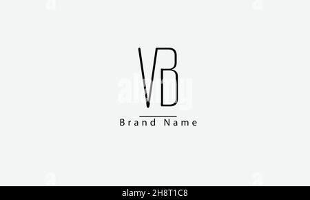 Logo vectoriel abstrait VB BV V B. Illustration de Vecteur