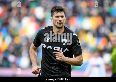 Udine, Italie.28 novembre 2021.Ignacio Pussetto (Udinese) portrait pendant Udinese Calcio vs Gênes CFC, football italien série A match à Udine, Italie, novembre 28 2021 crédit: Agence de photo indépendante/Alamy Live News Banque D'Images