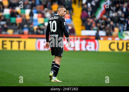 Udine, Italie.28 novembre 2021.Gerard Deulofeu (Udinese) Portrait pendant Udinese Calcio vs Gênes CFC, football italien série A match à Udine, Italie, novembre 28 2021 crédit: Agence de photo indépendante/Alamy Live News Banque D'Images