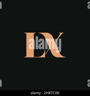 Lettre abstraite logo LX.Cette icône de logo s'intègre avec une forme abstraite de manière créative.Logo professionnel tendance Premium Business Illustration de Vecteur