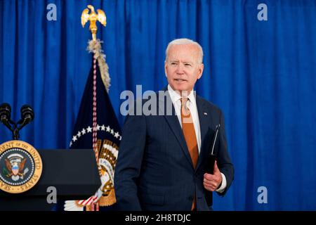 REHOBOTH, DELAWARE, États-Unis - 04 juin 2021 - le président des États-Unis Joe Biden prononce un discours sur le rapport de mai sur les emplois, le vendredi 4 juin 2021, à la plage de Rehoboth Banque D'Images