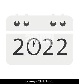 Calendrier 2022, bonne année 2022 conception de texte.La couverture du journal d'affaires pour 2022 .Modèle de conception pour une brochure, une carte postale, une bannière.Vecteur Illustration de Vecteur