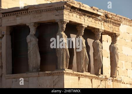 Erechtheion Athènes Grèce Banque D'Images