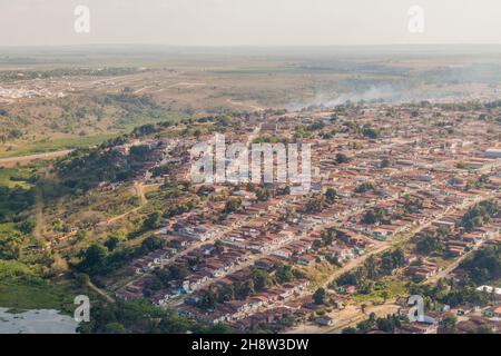 Vue aérienne de la ville de Santa Rita, État de Paraiba, Brésil Banque D'Images