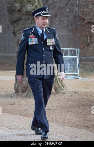 L'officier de police australien Stephen Jay assiste au mémorial de l'officier de police assassiné Matt Ratana à Londres le 29th 2021 novembre Banque D'Images