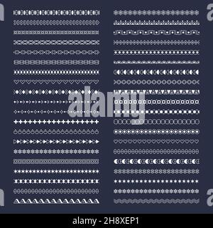 Bordures transparentes.Lignes graphiques éléments horizontaux simples séparateurs de corde barres modèle récent de plan vectoriel Illustration de Vecteur