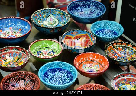 La céramique Turque classique sur le marché Banque D'Images