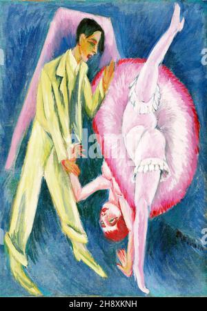 Couple dansant par Ernst Ludwig Kirchner (1880-1938), huile sur toile, 1914 Banque D'Images