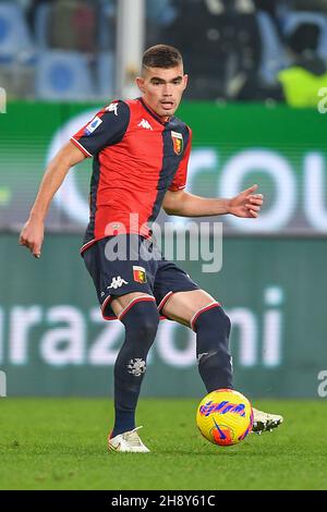 Genova, Italie.1er décembre 2021.Johan Vasquez (Gênes) pendant Gênes CFC vs AC Milan, italie football série A match à Genova, Italie, décembre 01 2021 crédit: Independent photo Agency/Alay Live News Banque D'Images