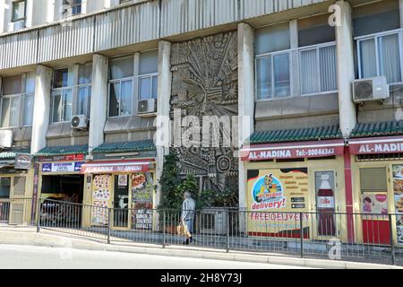 Ocean Heights sur Queensway Road à Gibraltar Banque D'Images