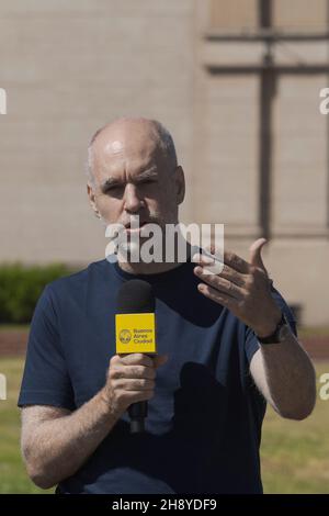 Ciudad de Buenos Aires, Argentine.02e décembre 2021.Horacio Rodríguez Larreta, Chef du Gouvernement de la ville de Buenos Aires.(Photo par Esteban Osorio/Pacific Press) crédit: Pacific Press Media production Corp./Alay Live News Banque D'Images