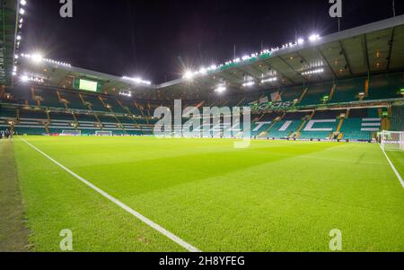 Glasgow, Écosse, 2 décembre 2021.Celtic Park avant le match de la Premier League écossaise au Celtic Park, Glasgow.Le crédit photo devrait se lire: Neil Hanna / Sportimage Banque D'Images