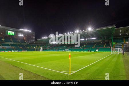 Glasgow, Écosse, 2 décembre 2021.Celtic Park avant le match de la Premier League écossaise au Celtic Park, Glasgow.Le crédit photo devrait se lire: Neil Hanna / Sportimage Banque D'Images