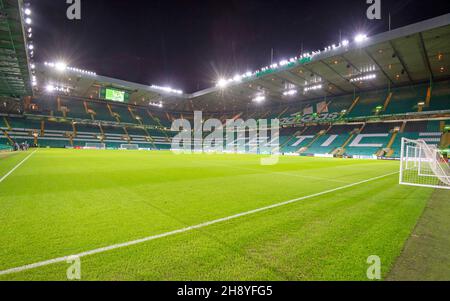 Glasgow, Écosse, 2 décembre 2021.Celtic Park avant le match de la Premier League écossaise au Celtic Park, Glasgow.Le crédit photo devrait se lire: Neil Hanna / Sportimage Banque D'Images