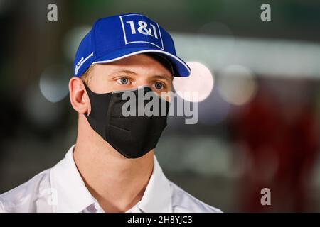 Jeddah, Arabie Saoudite - 02/12/2021, SCHUMACHER Mick (ger), Haas F1 Team VF-21 Ferrari, portrait du Grand Prix saoudien 2021 de Formule 1 stc, 21ème tour du Championnat du monde de Formule 1 de la FIA 2021 du 3 au 5 décembre 2021 sur le circuit de la corniche de Djeddah, à Djeddah,Arabie Saoudite - photo Antonin Vincent / DPPI Banque D'Images