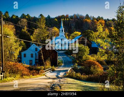 Église méthodiste   Waits River, Vermont, États-Unis Banque D'Images