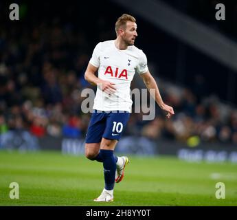 Londres, Royaume-Uni.02e décembre 2021.LONDRES, Angleterre - DÉCEMBRE 02: Harry Kane de Tottenham Hotspur pendant la première ligue entre Tottenham Hotspur et Brentford au stade Tottenham Hotspur, Londres, Angleterre le 02 décembre 2021 crédit: Action Foto Sport/Alay Live News Banque D'Images