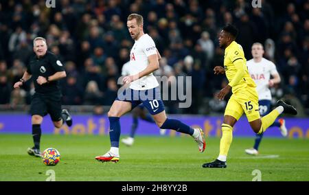 Londres, Royaume-Uni.02e décembre 2021.LONDRES, Angleterre - DÉCEMBRE 02: Harry Kane de Tottenham Hotspur pendant la première ligue entre Tottenham Hotspur et Brentford au stade Tottenham Hotspur, Londres, Angleterre le 02 décembre 2021 crédit: Action Foto Sport/Alay Live News Banque D'Images