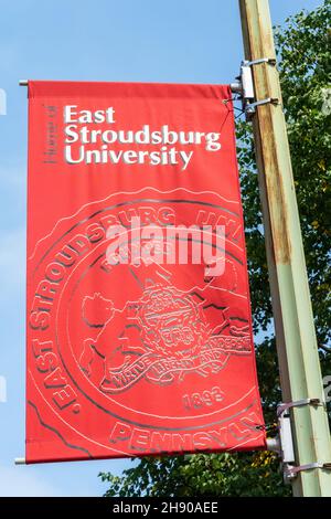 East Stroudsburg, Pennsylvanie, États-Unis d'Amérique – 10 septembre 2016.Bannière East Stroudsburg University.East Stroudsburg Université de Penn Banque D'Images