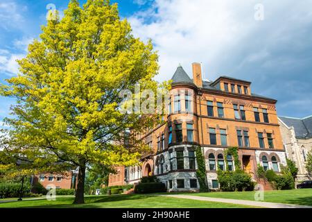 Williamstown, Massachusetts, États-Unis - 14 septembre 2016.Hopkins Hall du Williams College de Williamstown, ma. Banque D'Images