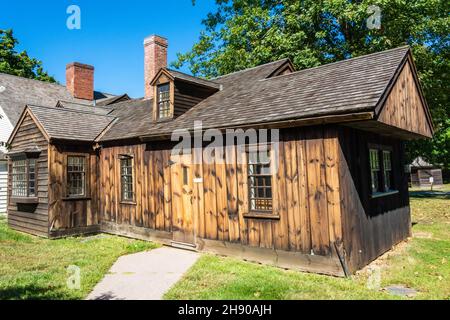 Deerfield, Massachusetts, États-Unis d'Amérique – 16 septembre 2016.Maison en bois historique à Deerfield, ma. Banque D'Images