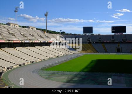 Barcelone, Espagne - 5 novembre 2021 : Stade olympique Lluis Companys, Editorial. Banque D'Images