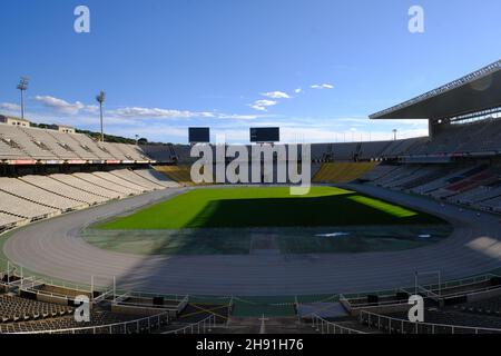 Barcelone, Espagne - 5 novembre 2021 : Stade olympique Lluis Companys, Editorial. Banque D'Images