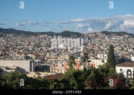 Vue panoramique de la ville sud de l'Europe pendant la journée. Banque D'Images