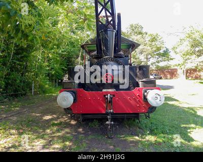 REMEDIOS DE ESCALADA - BUENOS AIRES, ARGENTINE - 22 novembre 2021 : réservoir de grue Loco de locomotive à vapeur Dubsy construit par Dubs & Co, 1891, Angleterre, pour le Grand Banque D'Images