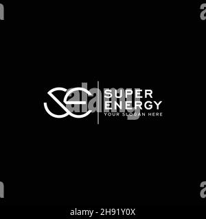 logo se initial de marque de lettre simple et plat Illustration de Vecteur