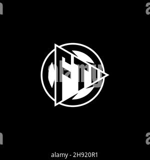 PI Monogram logo lettre avec forme de jeu de triangle et cercle arrondi style sur fond isolé.Triangle cercle monogramme logo, triangle bouton de lecture Illustration de Vecteur