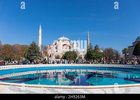 Ayasofya, la Sainte-Sainte-Sophie Grande Mosquée à Istanbul, Turquie Banque D'Images