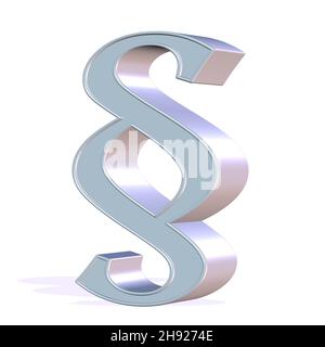 Paragraphe isolé sur fond blanc, illustration 3d Banque D'Images