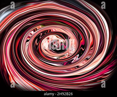 Superbe design d'illustration à effet fluide de couleur rouge Banque D'Images