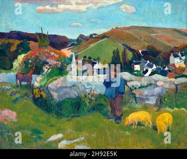 Le cheptel de Paul Gauguin (1848-1903), huile sur toile, 1888 Banque D'Images