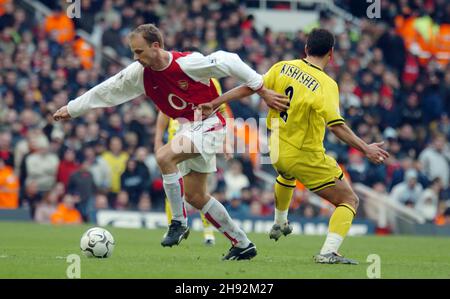 Arsenal contre Charlton février 2004 Banque D'Images