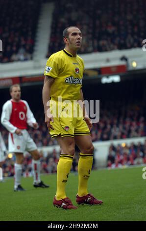 Arsenal contre Charlton février 2004 Banque D'Images