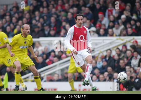 Arsenal contre Charlton février 2004 Banque D'Images