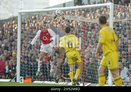 Arsenal contre Charlton février 2004 Banque D'Images