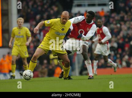 Arsenal contre Charlton février 2004 Banque D'Images