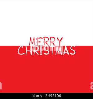 Texte joyeux Noël sur fond blanc et rouge Illustration de Vecteur