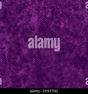 Toile de fond gris violet en pointillés demi-tons.Élément de design tendance et sale.Cercles tachetés.Texture des points de superposition.Style salopant Illustration de Vecteur