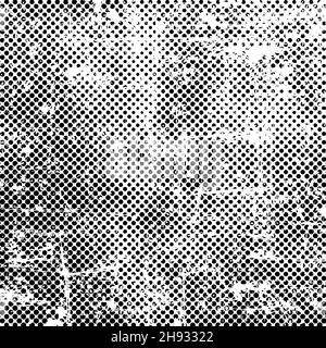 Toile de fond abstraite et pointillées.Texture de détresse de superposition de poussière.Élément de conception sale.Texture vectorielle.Idéal pour créer un effet grungy Illustration de Vecteur
