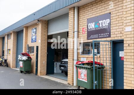 Australie petites unités d'affaires industrielles dans un parc d'affaires à Manly Vale, Sydney, Australie Banque D'Images