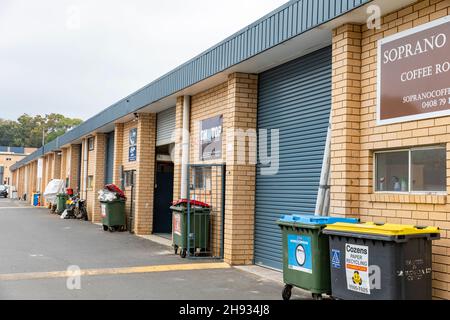 Australie petites unités d'affaires industrielles dans un parc d'affaires à Manly Vale, Sydney, Australie Banque D'Images